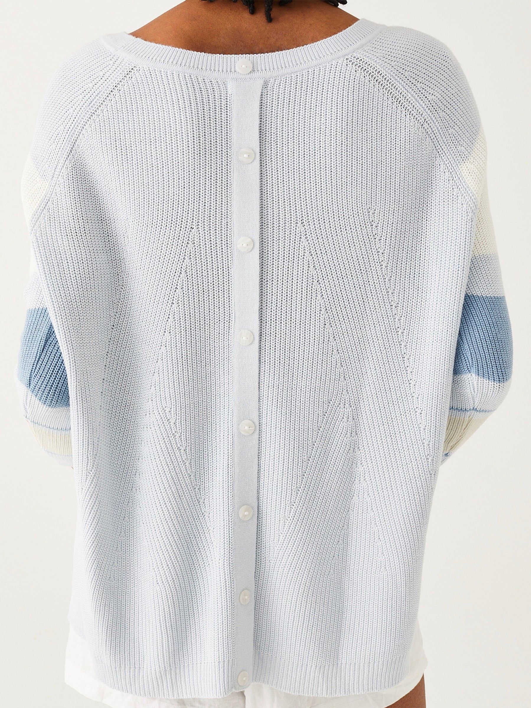 MerSea - Camden Striped Sweater - Sky Blue/White (Add-On)