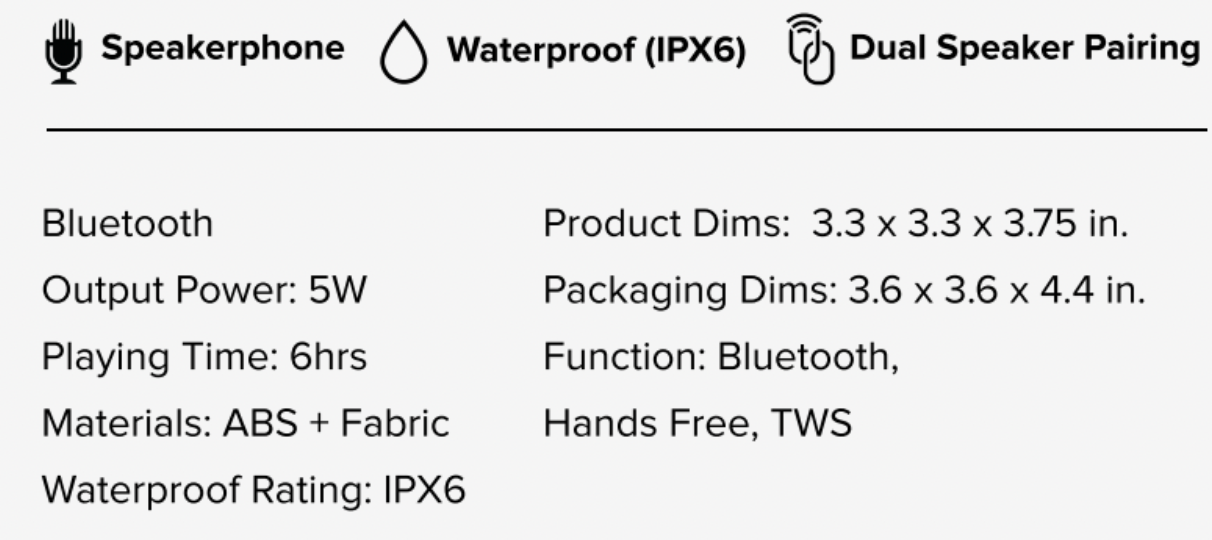 Speaqua - Tropical Bliss Waterproof Speaker (+)