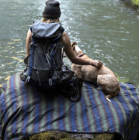 Coalatree - Hoodless Kachula Blanket - Green / Blue (Add-On)