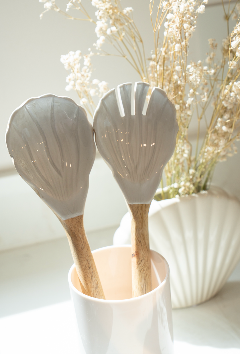Beachly - The Shoreline Shell Serving Spoons (Set of 2)