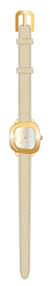 Ettika - Wavy Leather & Gold Watch in Ivory