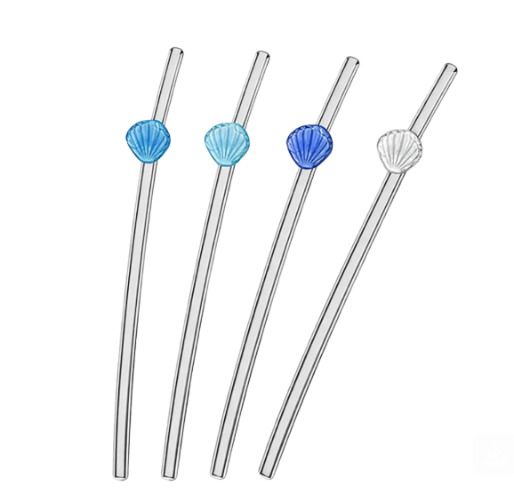 Beachly - The Sip by the Sea Glass Icon Straw Set