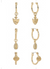 Ettika - Fish & Shell Huggie Hoop Earring Set