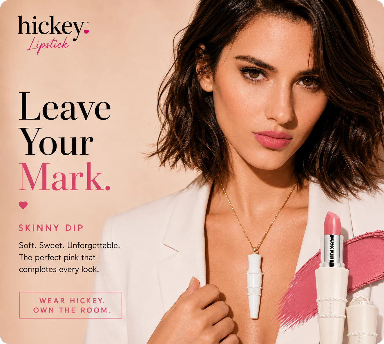 Hickey Lipstick - Limited Edition Skinny Dip & Beach Babe Duo | Refillable Lipstick Case