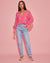 L Space - Strawberry Fields Cardigan - Strawberry Marl