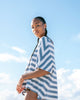 Mersea - Captiva Terry Slouch Tee - Ocean/White Stripe