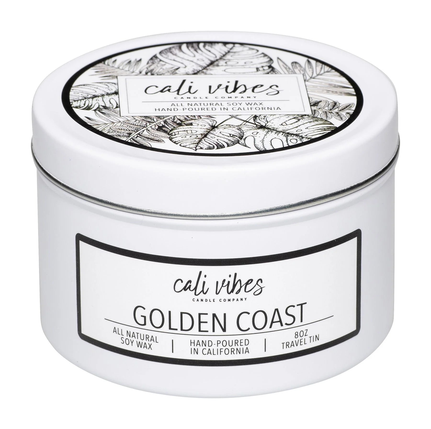 Cali Vibes - Golden Coast - 8oz Travel Tin - Matte White (Add-On)