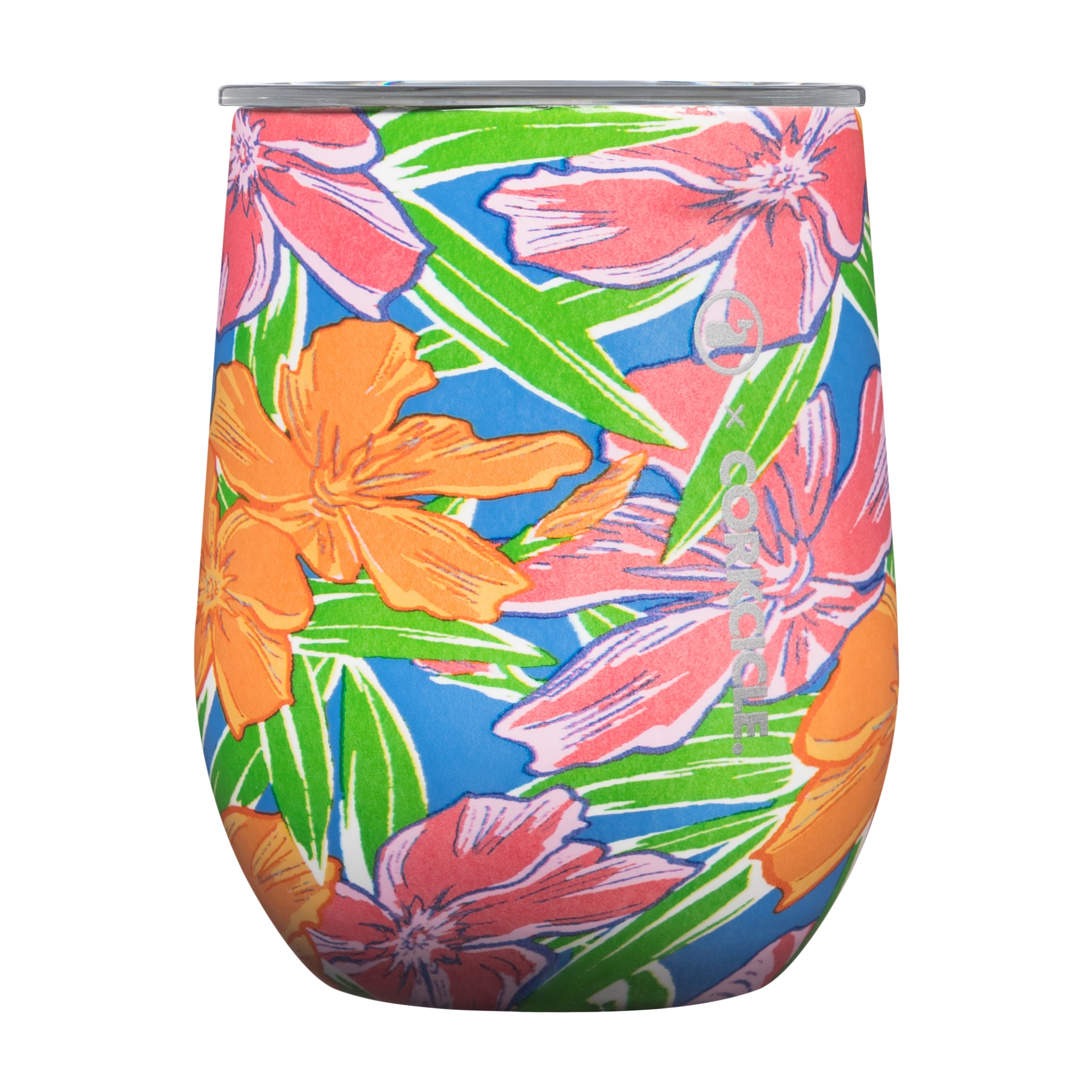 Corkcicle - Vineyard Vines Oleander 12 oz Stemless Tumbler (Add-On)
