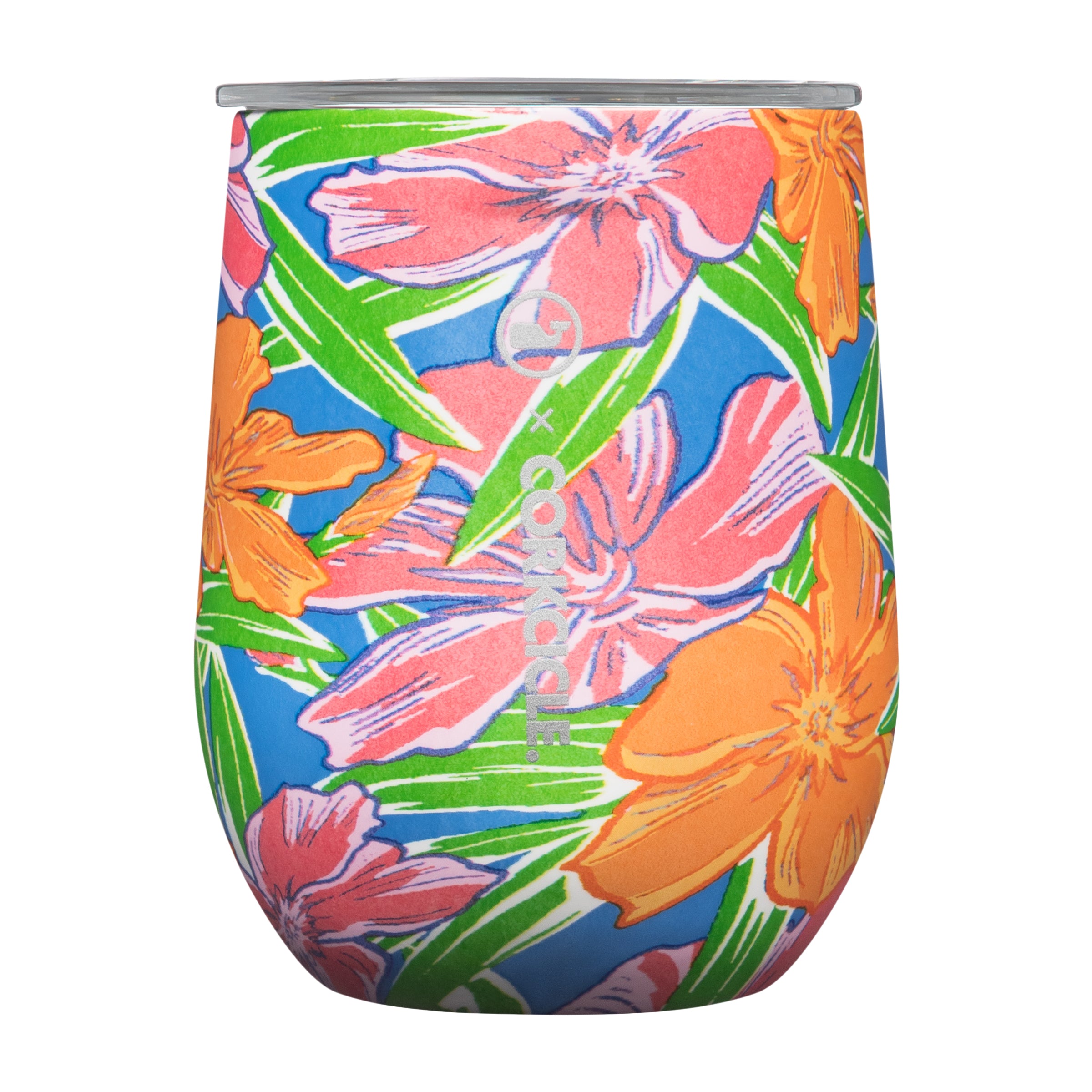 Corkcicle - Vineyard Vines Oleander 12 oz Stemless Tumbler (Add-On)