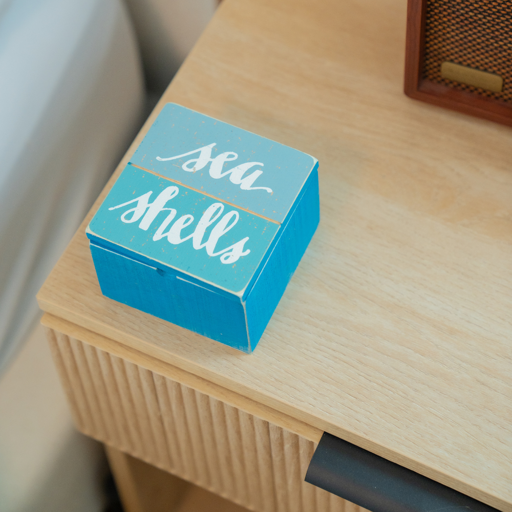 Primitives By Kathy - The Seashells Slat Hinged Box