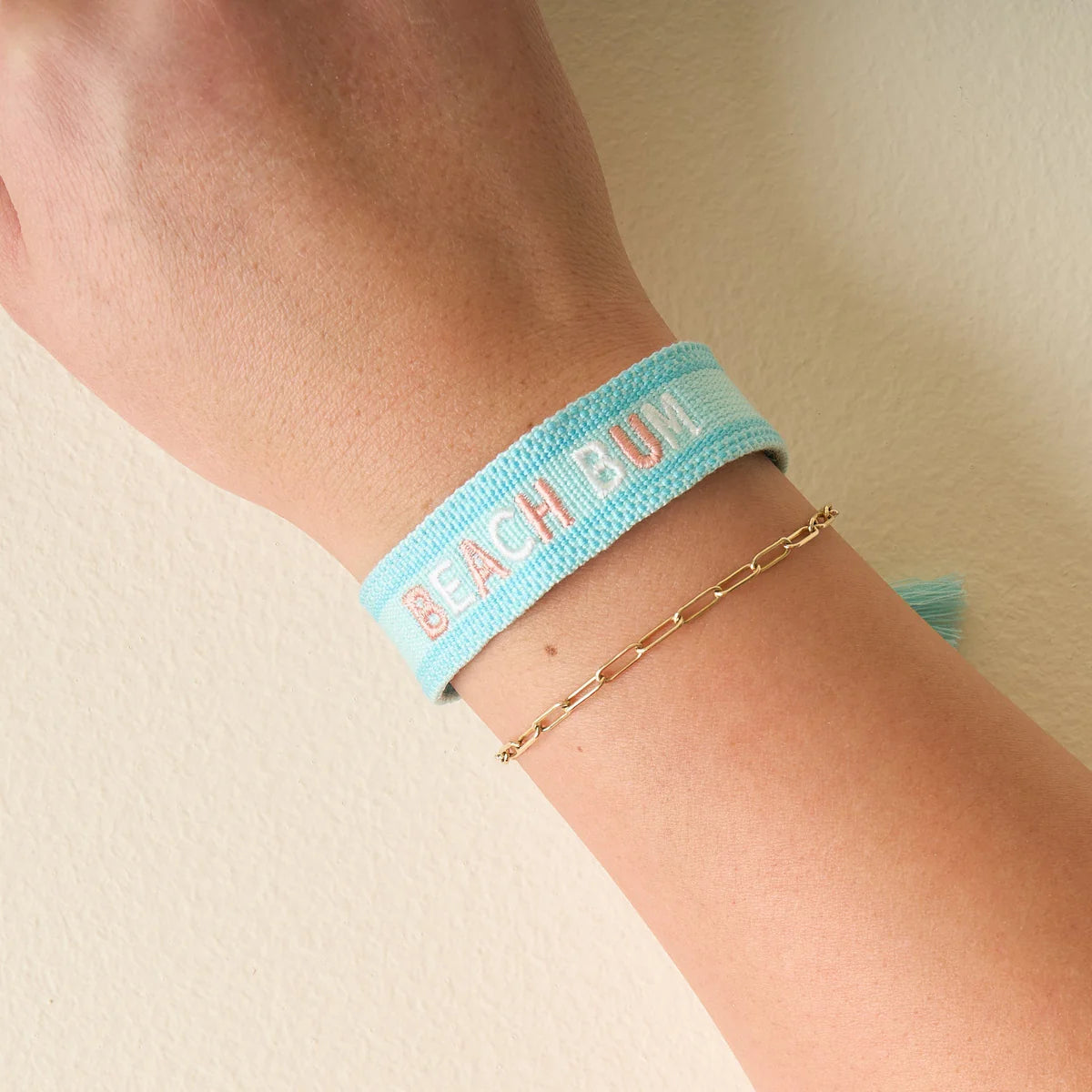 The Darling Effect - Beach Bum Adjustable Woven Word Bracelet (Add-On)