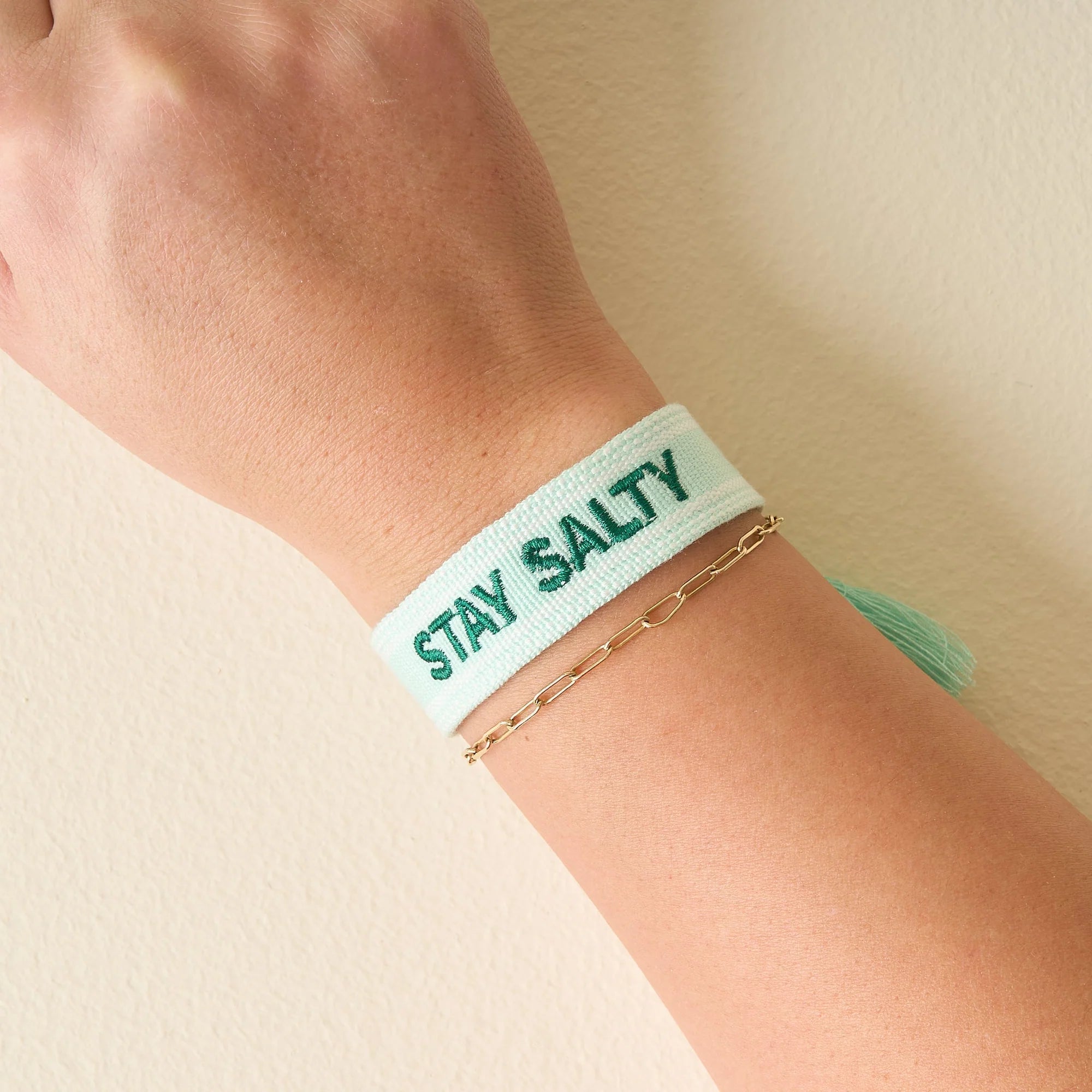 The Darling Effect - Fun In The Sun Adjustable Woven Bracelet - Stay Salty (Add-On)