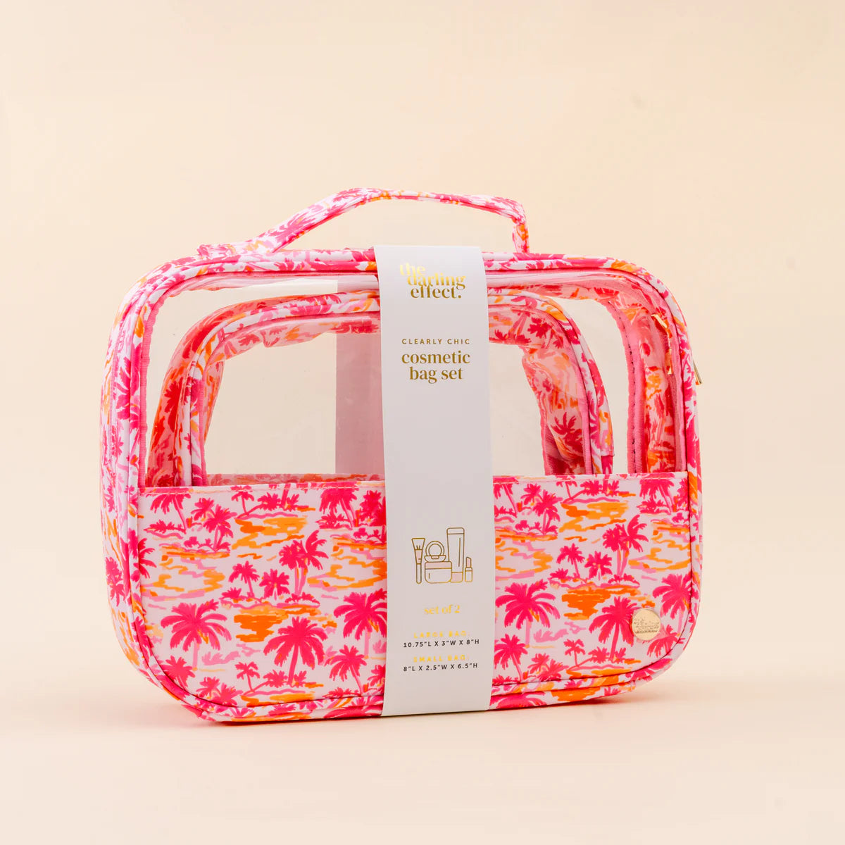 The Darling Effect - Paradise Palms Clearly Chic Cosmetic Bag Set (Add-On)