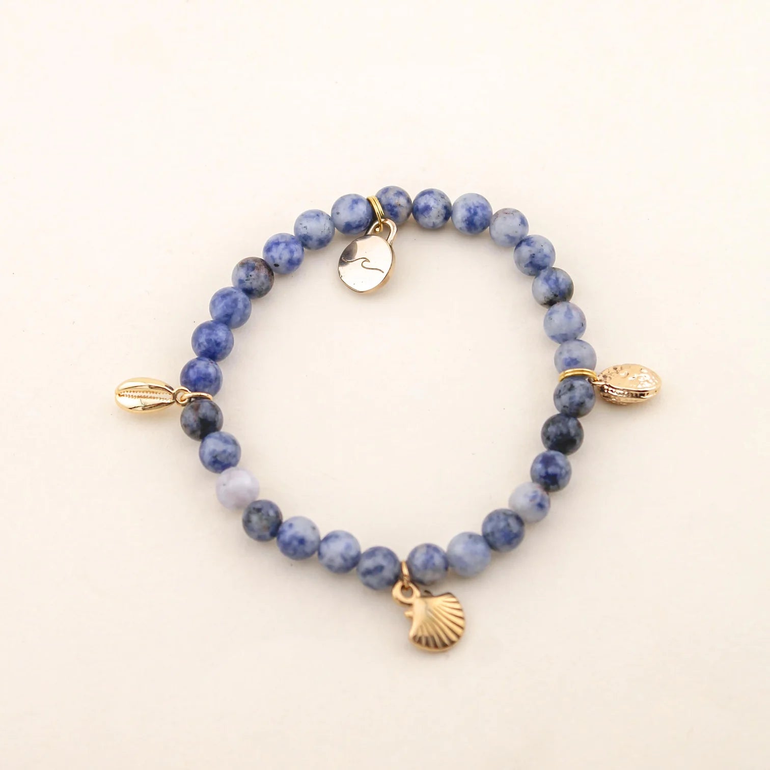 Freshwater Curated Goods - Seashell Charm Bracelet in Wave