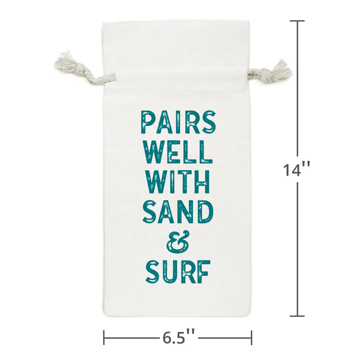 Sunshine + Saltwater - Wine Bag | Pairs Well With Sand & Surf - Turquoise