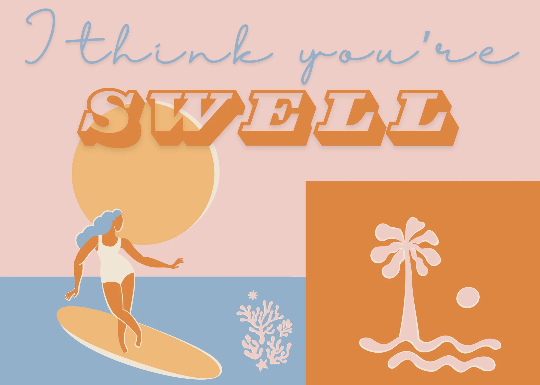 Surf Shack Puzzles - I Think You're Swell Postcard Puzzle (Add-On)