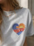 Here Comes the Sun Embroidered Tee - Grey