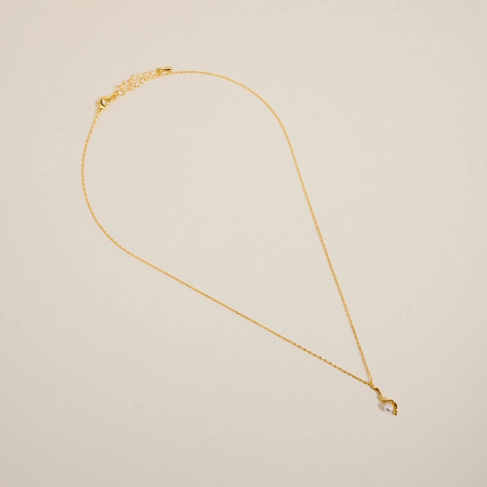Designature New York -18K Gold Dipped Clam Pearl Sealife Beach Summer Necklace