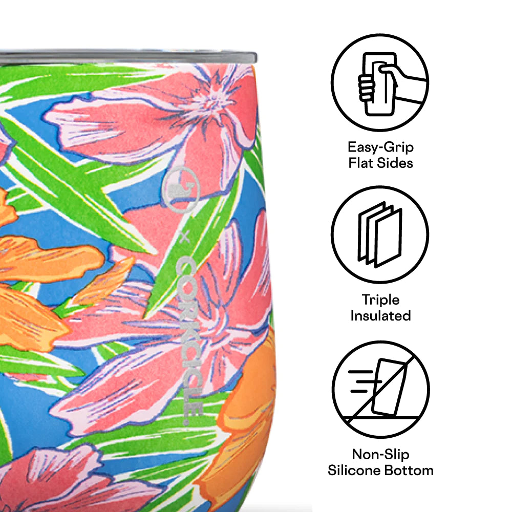 Corkcicle - Stemless - 12oz Vineyard Vines Oleander (Add-On)