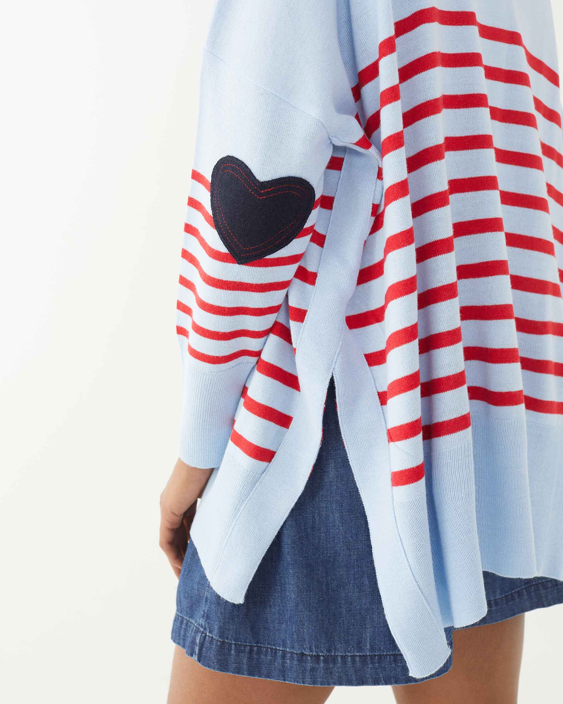 MerSea - Amour Sweater - Tide Blue/Cherry Stripes (Add-On)