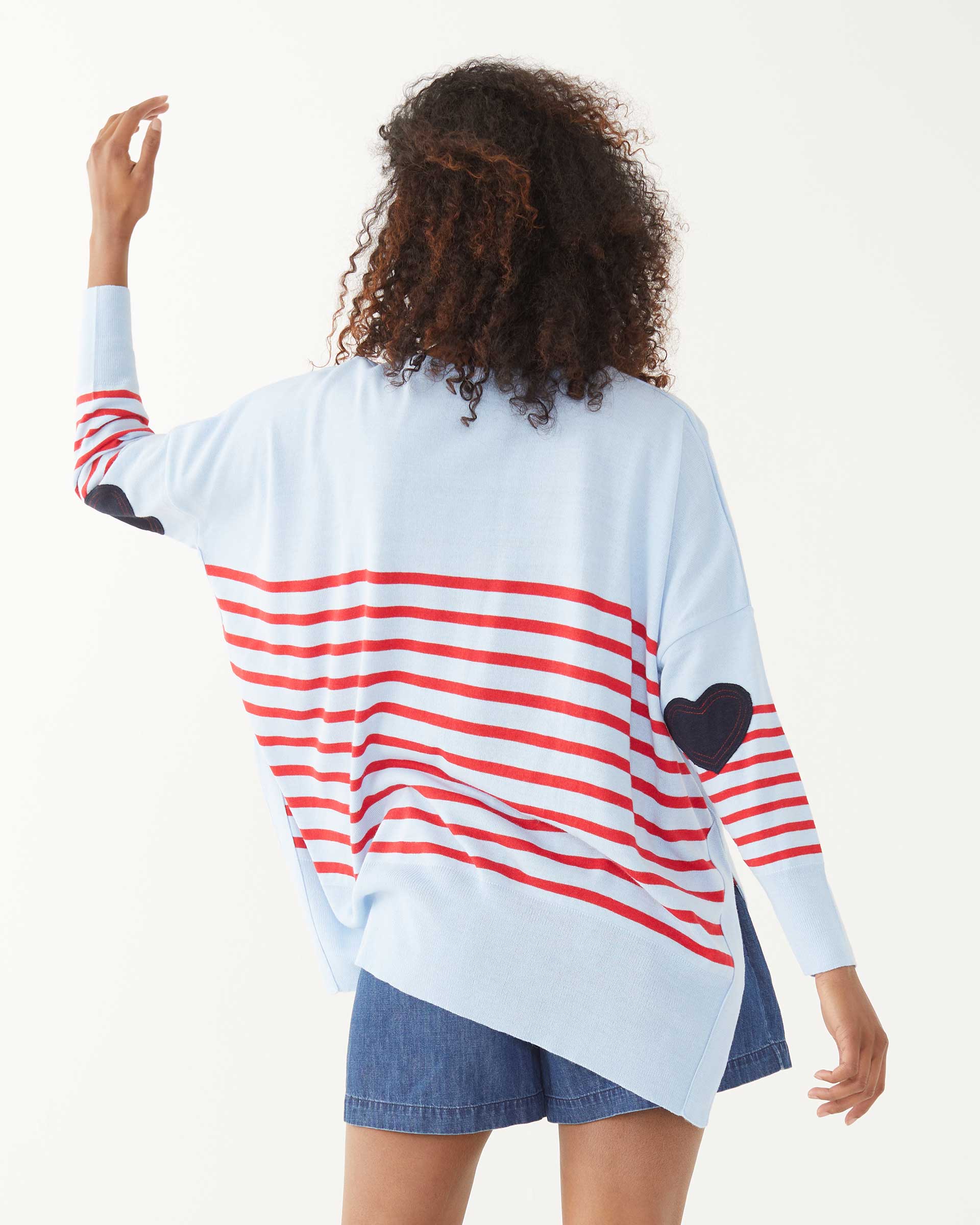 MerSea - Amour Sweater - Tide Blue/Cherry Stripes (Add-On)