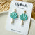 Lily Rose Co. - Teal Shells with Pearls Earrings