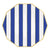 Slant Collections - Decagon Foil Paper Plates - Blue Stripe - 8ct