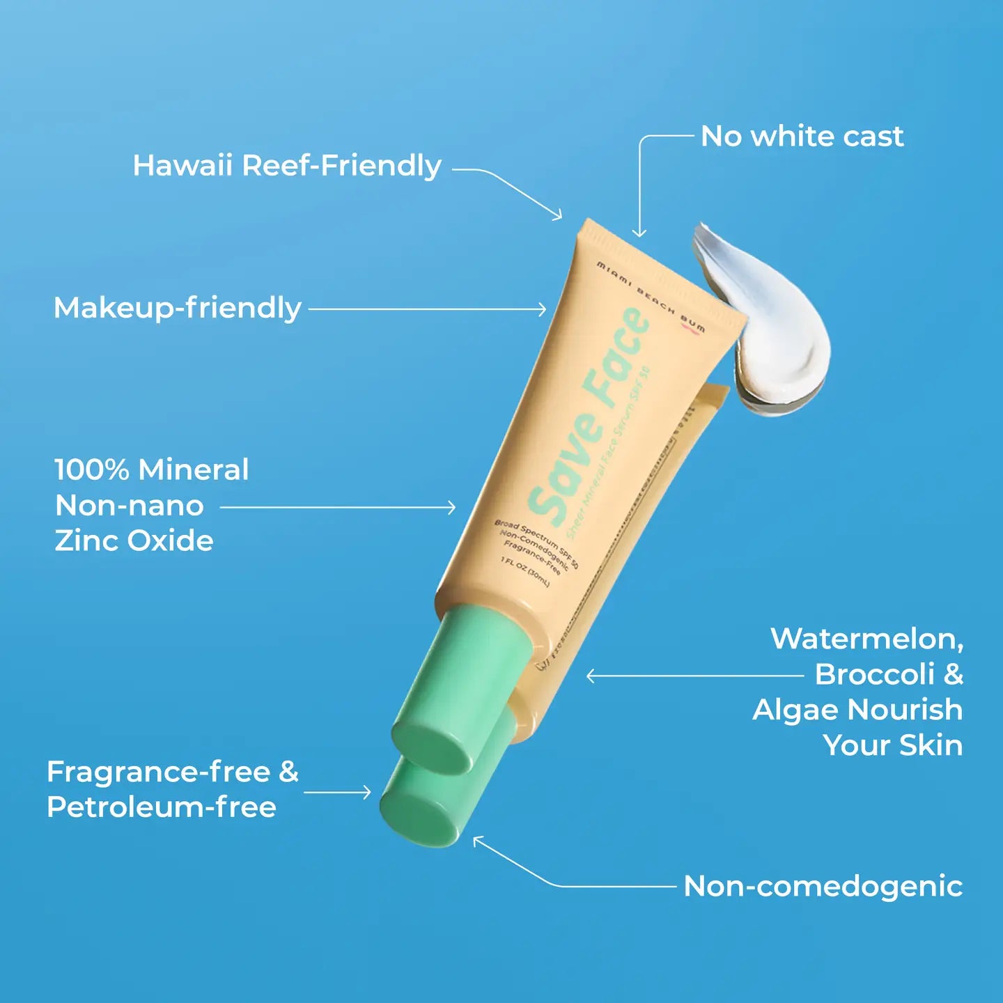 Miami Beach Bum - Save Face Serum SPF50