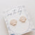 White Shell Clay Studs