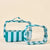 The Darling Effect - Clearly Chic Cosmetic Bag Set–Sicily Stripes Teal