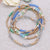 Zad - Ocean Hues Bead Gold Bracelet Set