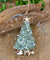 Sea Dreams Coastal Art - Coastal Christmas Ornament- Aqua Christmas Tree w/ shells