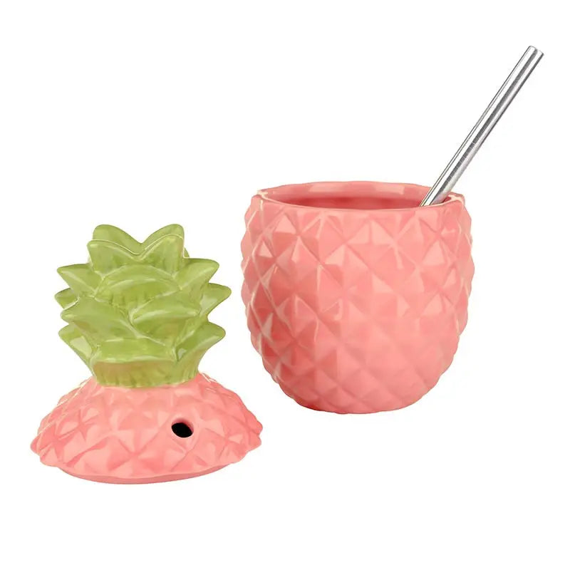 Slant Collections - Ceramic Drink Cups - Pineapple Pink
