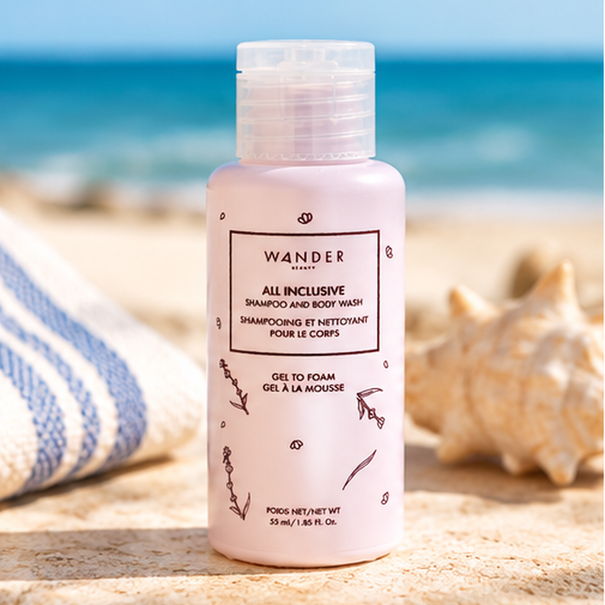 Wander Beauty - All Inclusive Shampoo and Body Wash 1.85 oz