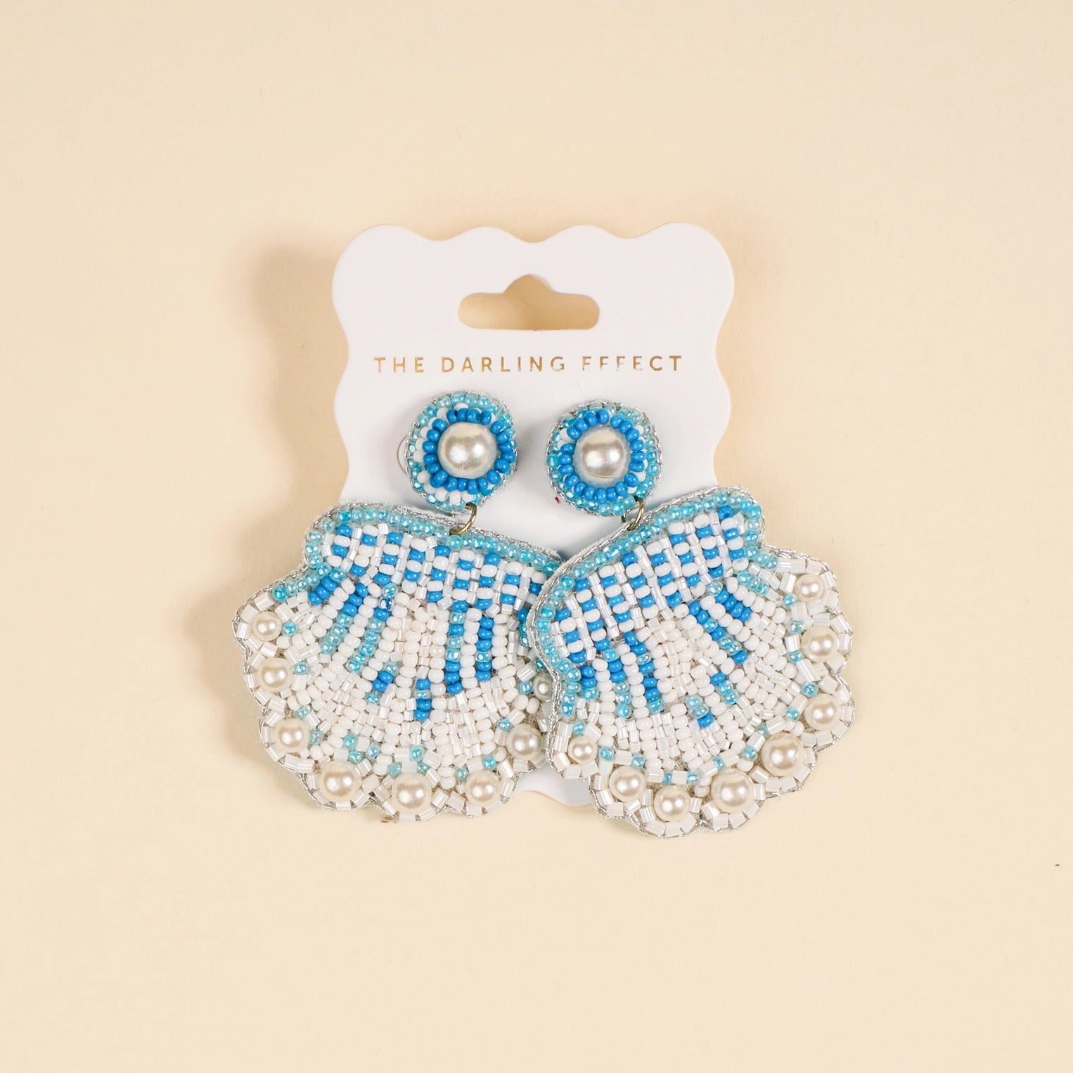 The Darling Effect - Beaded Earrings–Seashell