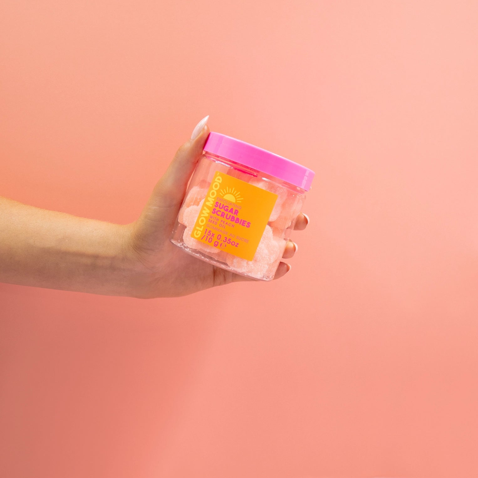 Glow Mood - Peach and Mint Exfoliating Sugar Scrubbies