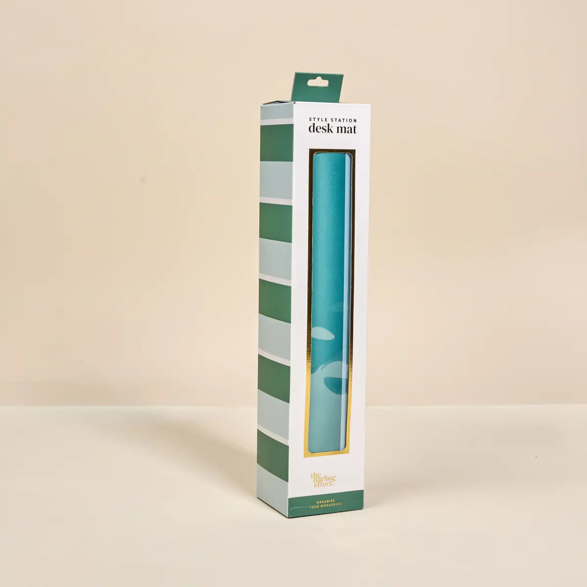 The Darling Effect - Style Station Desk Mat–Sicily Stripes Teal