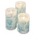 Seashells Nautical Blue 6 Inch Flameless Candles Set of 3