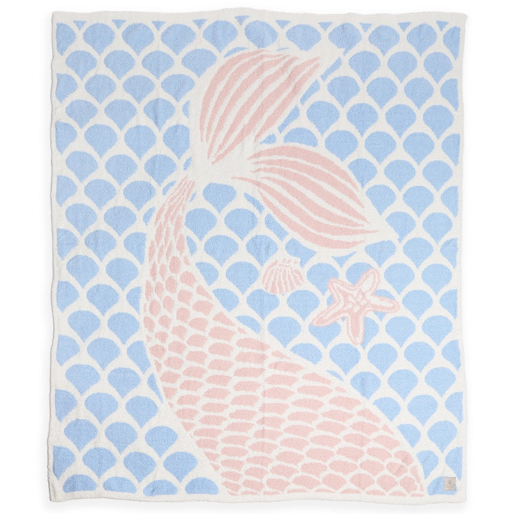 Mermaid Printed Cozy Soft Throw Blanket