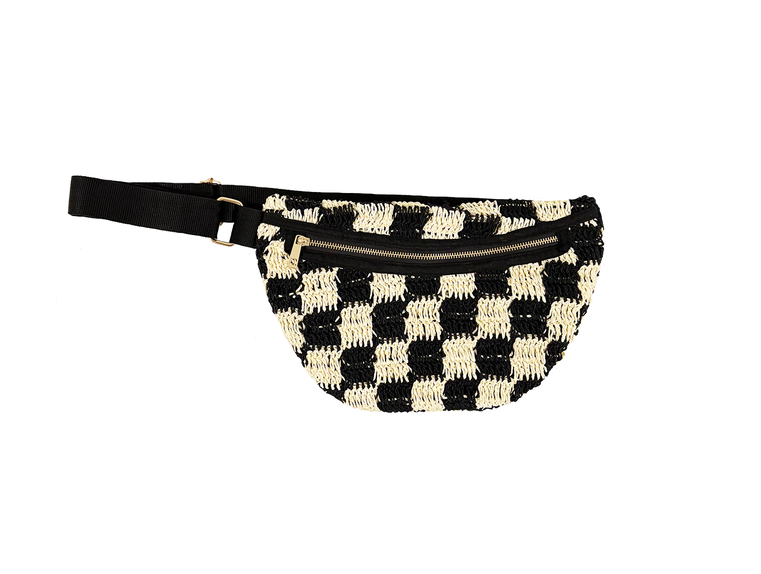 Lu & Elle - Cabo Checkered Sling Bag - Black