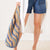 MerSea - Carly Crochet Boho Bag - Natural-Blue Hue Stripe