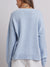 Seaside Sardine Oversized Summer Knit Sweater - Blue