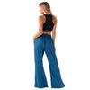 Lotus and Luna - Cobalt Wide Leg Cotton Pants with Pockets