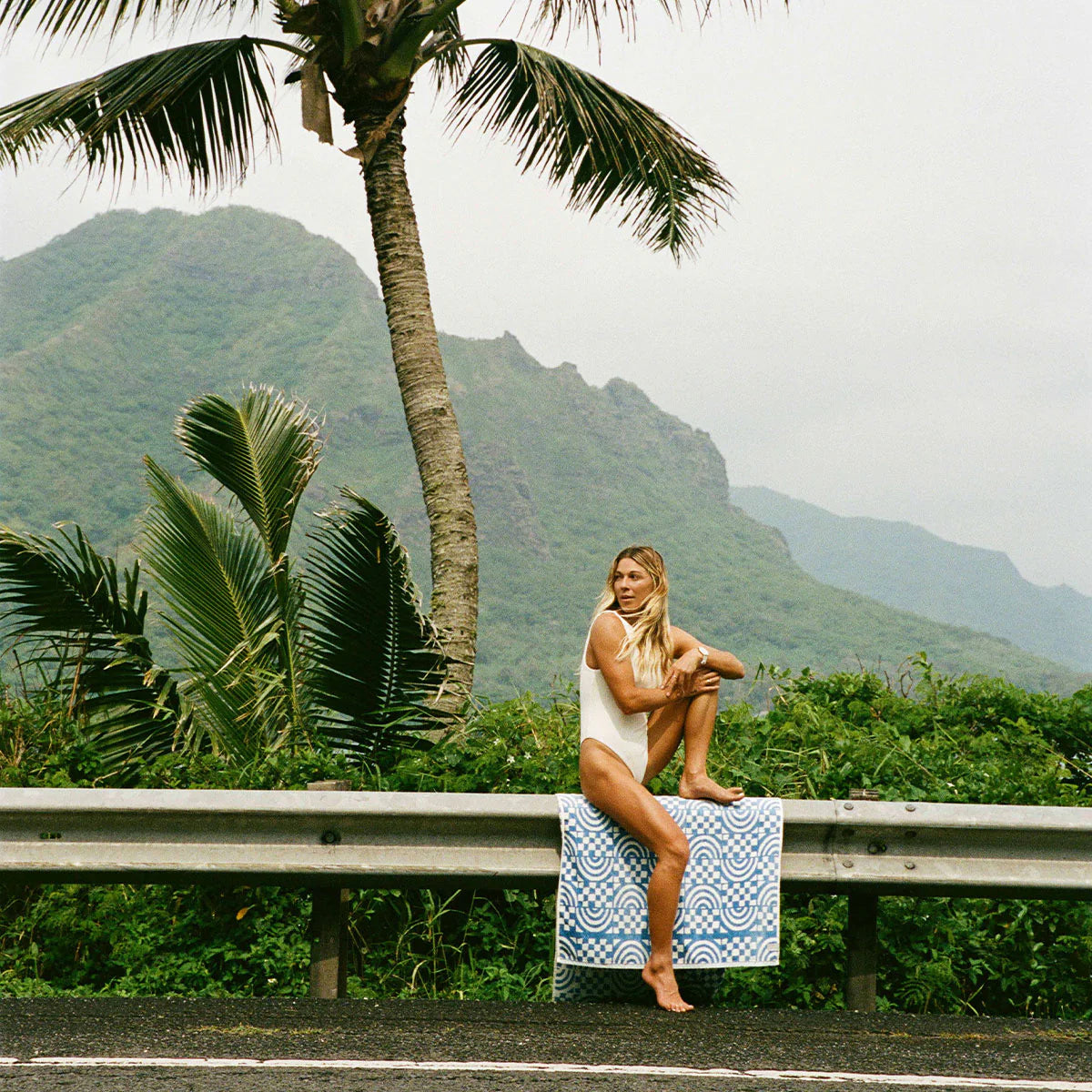 Coco Rainbow Woven Towel | Coco Ho x Slowtide - Periwinkle