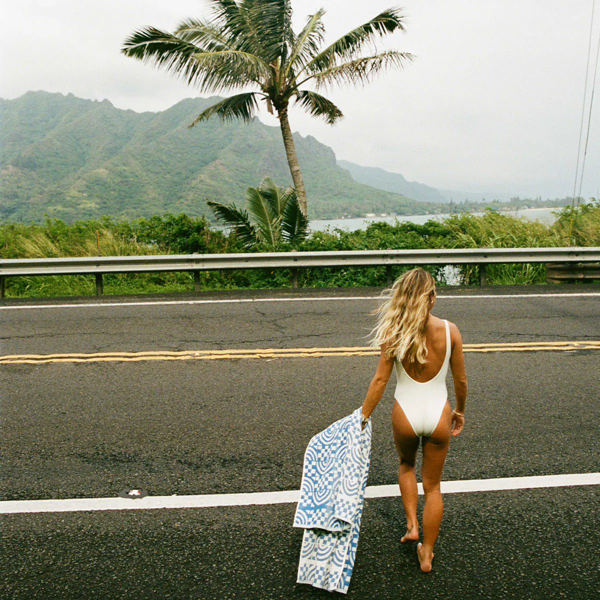 Coco Rainbow Woven Towel | Coco Ho x Slowtide - Periwinkle