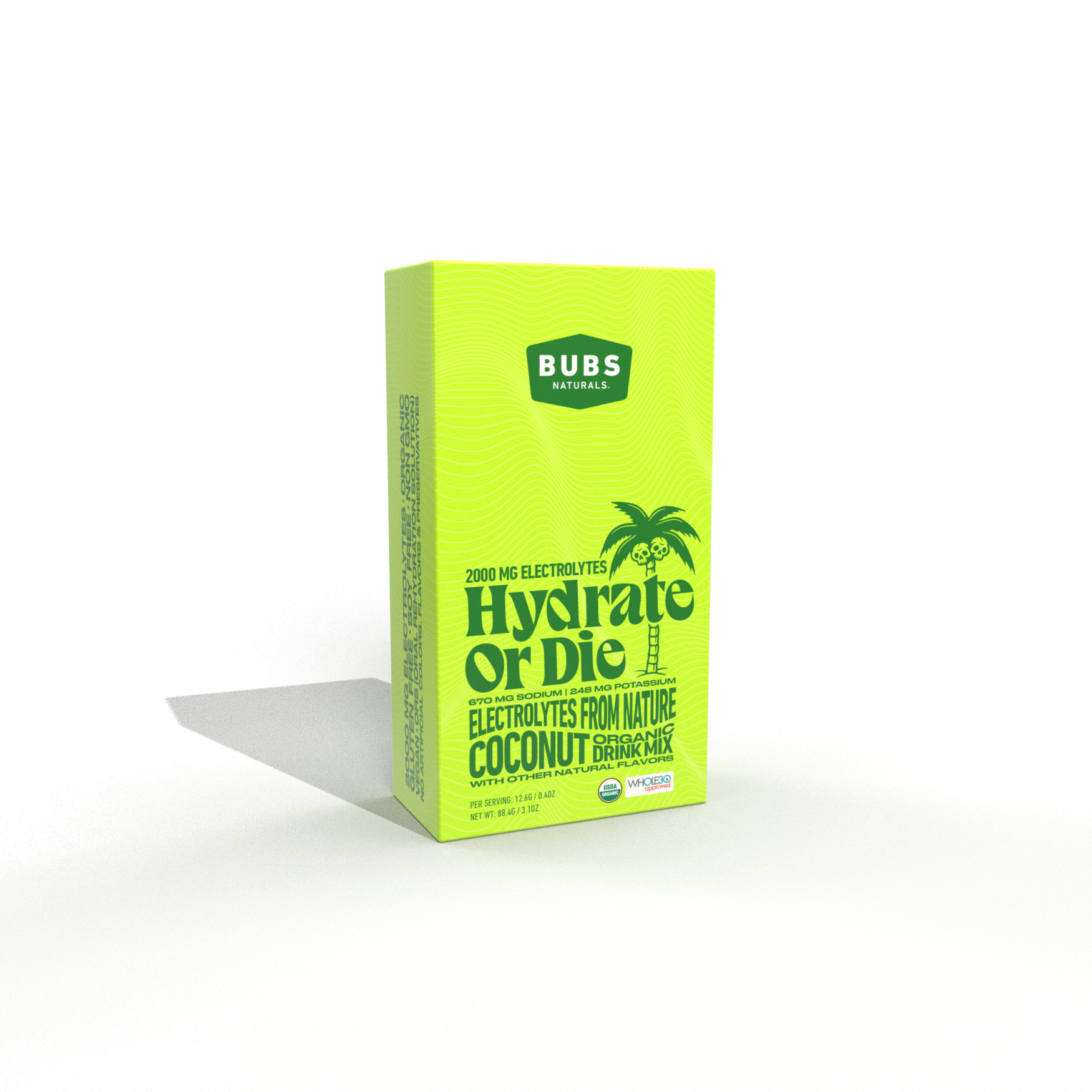 Bubs Naturals - Hydrate 7 Ct boxes- Organic Coconut