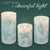 Seashells Nautical Blue 6 Inch Flameless Candles Set of 3