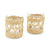 Woven Straw & Glass Votive Candle Holder - Natural - Set of 2
