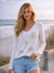 Seashell Coastal Lightweight Knit Sweater - White