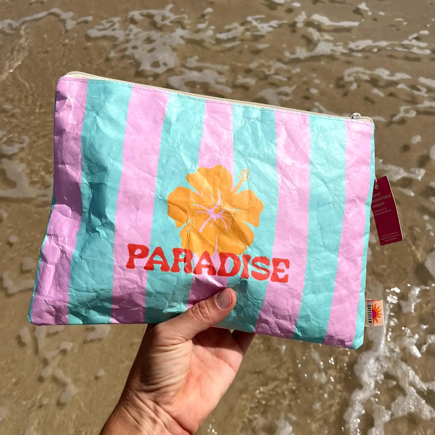 Daydream Prints - Paradise Beach Pouch 12" | Water-Resistant Beach Zip Pouch